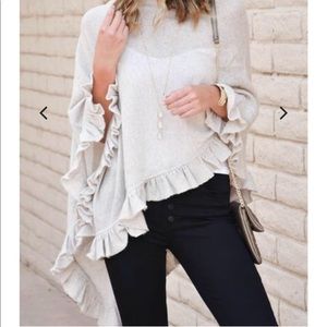 ❤️Minnie Rose Black Ruffle Ruana❤️